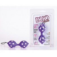 Вагинальные шарики на сцепке Duo Balls Hot Purple, силикон