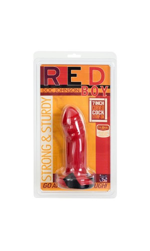 Фаллопротез на трусиках Red Boy Curved Cock Strap-On