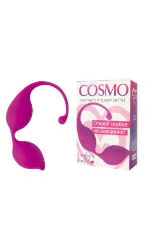 Шарики вагинальные"Cosmo" , силикон, розовые