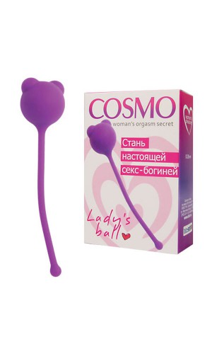 Шарик вагинальный"Cosmo" , силикон, розовый