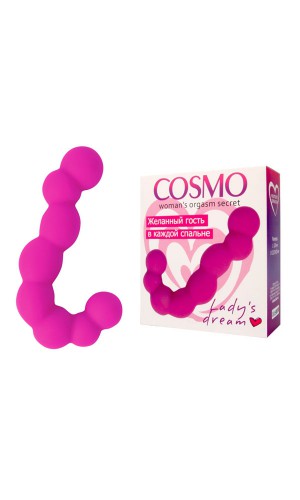 Стимулятор анальный «COSMO» , силикон, розовый, 12 см