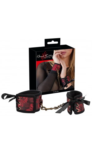 Наручники Handcuffs Asia Bad Kitty, чёрно-красный
