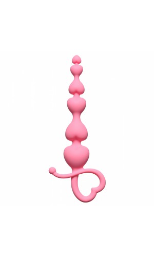 Анальная цепочка Begginers Beads Pink, розовая