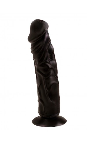 Фаллоимитатор чёрный на присоске, 19,5 см