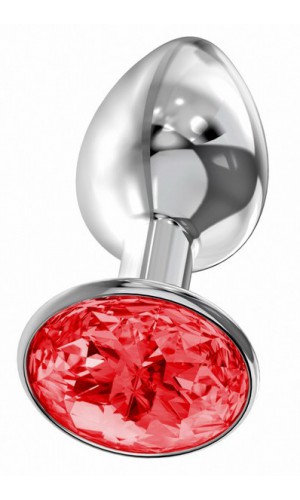 Анальная пробка DIAMOND RED SPARKLE SMALL, металл