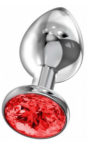 Анальная пробка DIAMOND RED SPARKLE LARGE, металл