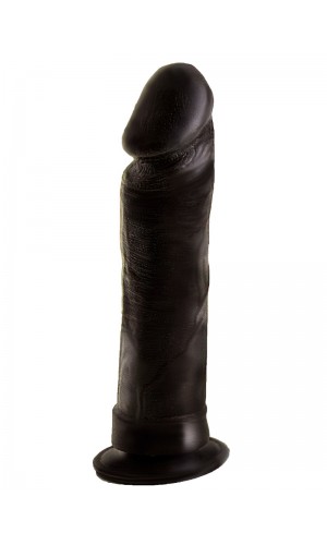 Фаллоимитатор чёрный на присоске, 20 см