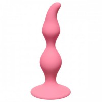 Анальная пробка Curved Anal Plug Pink, розовая