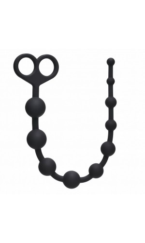 Анальная цепочка Orgasm Beads Black из силикона