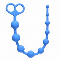 Анальная цепочка Orgasm Beads Blue из силикона