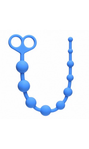 Анальная цепочка Orgasm Beads Blue из силикона