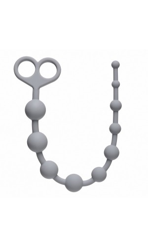 Анальная цепочка Orgasm Beads Grey из силикона