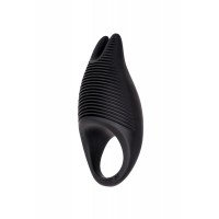 Виброкольцо перезаряжаемое EROTIST, силикон, чёрное, 7,9 см
