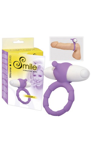 Эрекционное кольцо Smile Loop Vibr. Ring Purple