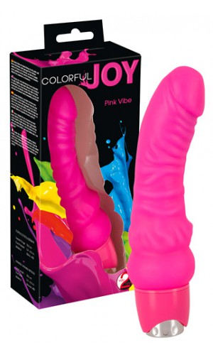 Реалистичный вибратор - Corolful Joy Pink Vibe, розовый, 18,5 см