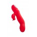 Вибратор JOS REDLI с двигающейся головкой, силикон, красный, 21 см