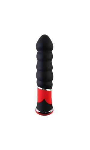Вибратор TOYFA Black&Red, 10 режимов ,  чёрный, 11,4 см
