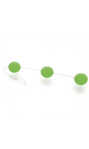 Анальные шарики Sexus  зелёные, 19,5см