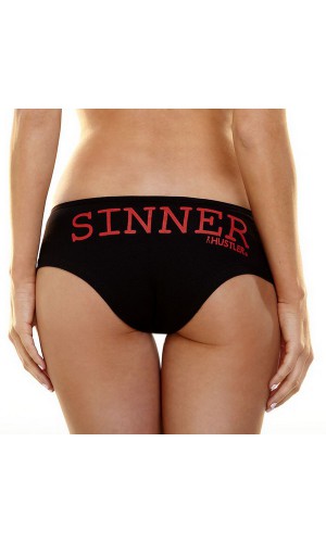 Трусики Hustler с надписью "Sinner" 