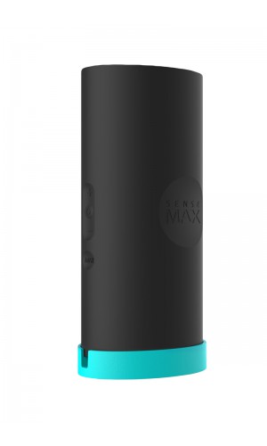 Мастурбатор нереалистичный SENSE MAX , силикон, чёрный, 18,5 см