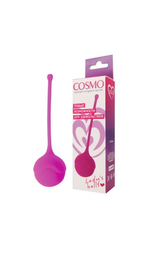 Шарик вагинальный Cosmoиз из силикона, розовый, 3,8см