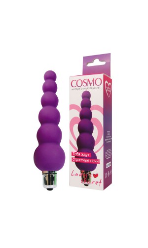 Вибромассажёр Cosmo из силикона, фиолетовый, 12 см