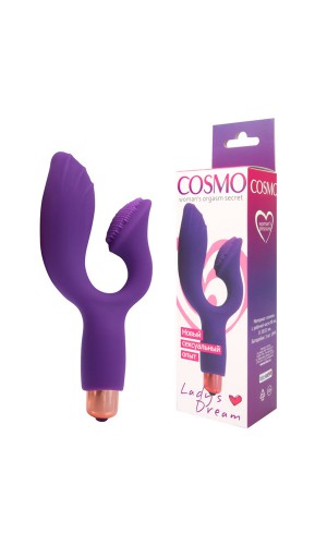 Вибратор Cosmo для точки"G" из силикона, фиолетовый, 9 см