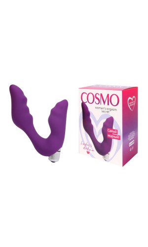 Вибростимулятор Cosmo из силикона, фиолетовый, 12,7см