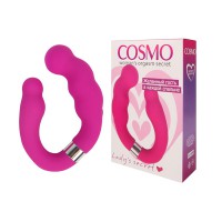 Вибратор Cosmo из силикона, 20 режимов, USB-зарядка, розовый