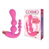 Вибратор для двойного проникновения Cosmo, силикон, розовый