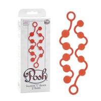 Набор анальных цепочек Posh Silicone “O” Beads, силикон, оранжевые