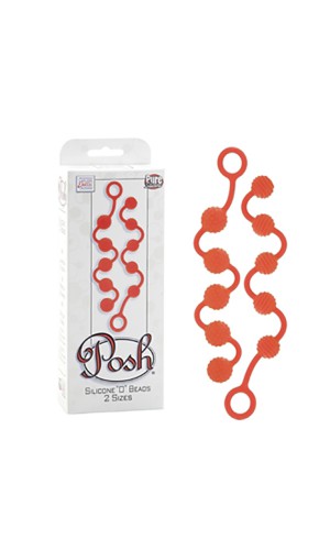 Набор анальных цепочек Posh Silicone “O” Beads, силикон, оранжевые
