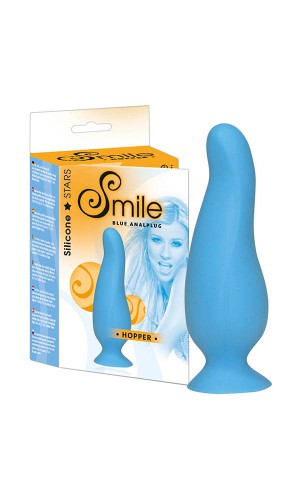 Втулка анальная Smile Blue Analplug, силикон, голубая