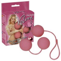 Шарики 3шт вагинальные Velvet Pink Balls, розовые