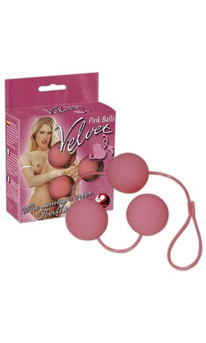 Шарики 3шт вагинальные Velvet Pink Balls, розовые