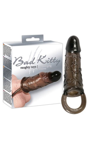 Насадка на половой член с кольцом для мошонки Bad Kitty
