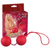 Шарики вагинальные Velvet Red Balls, ABS-пластик, красные