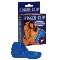 Мини-вибратор на палец Finger Clip, ПВХ, синий