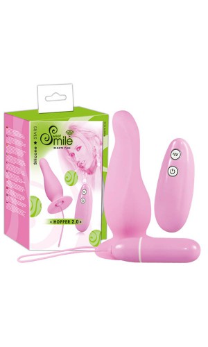 Вибровтулка с пультом Д/У Smile Remote Plug, розовая