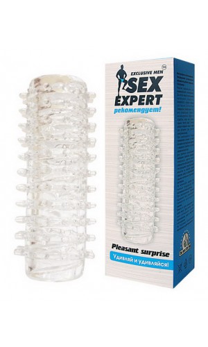 Насадка 2в1 Sex Expert (может использоваться как мастурбатор)