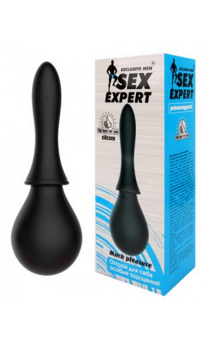 Анальный душ Sex Expert, силикон, чёрный